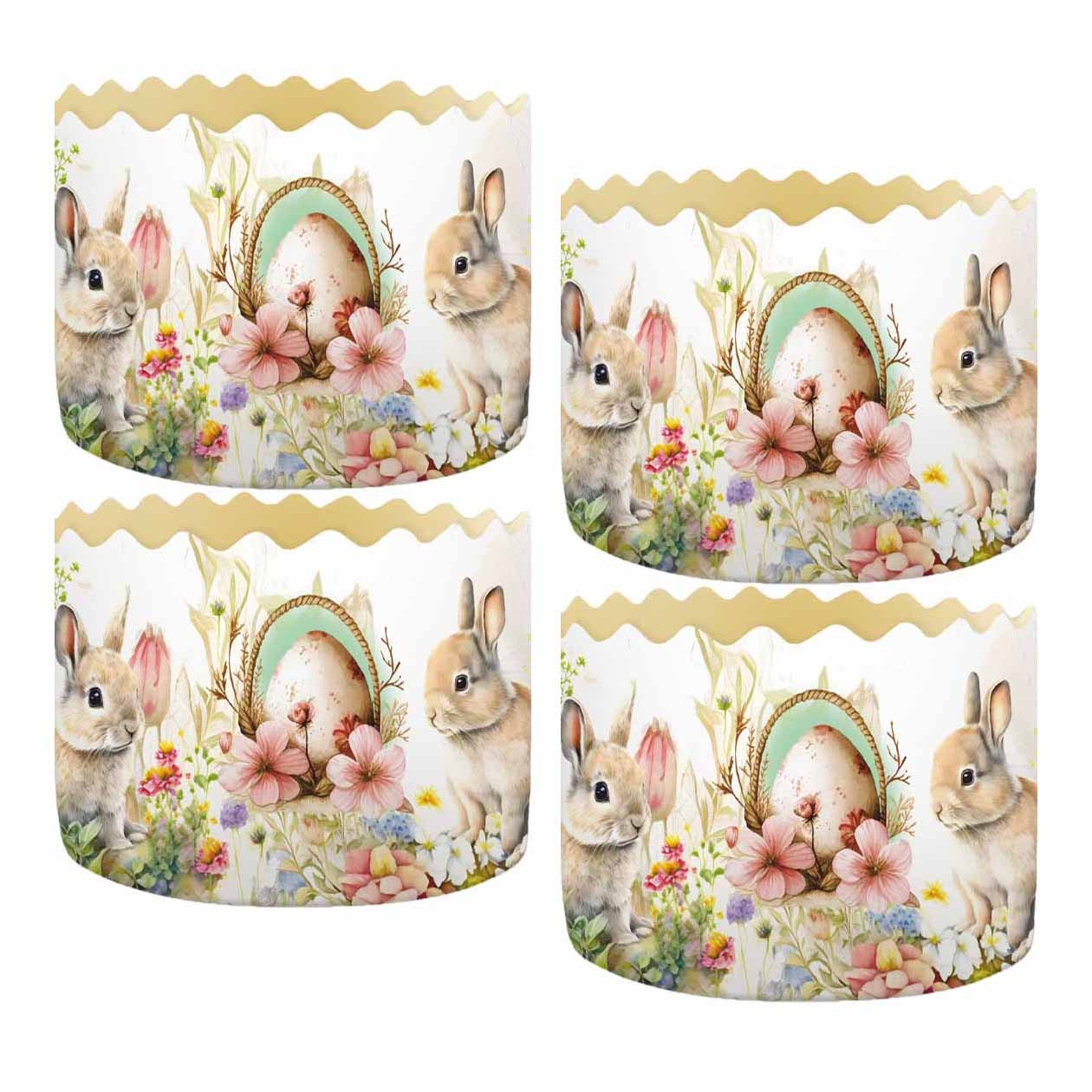 Backform für Osterkuchen "Hasen und Blumen", 350 g, 110х85 mm (21)