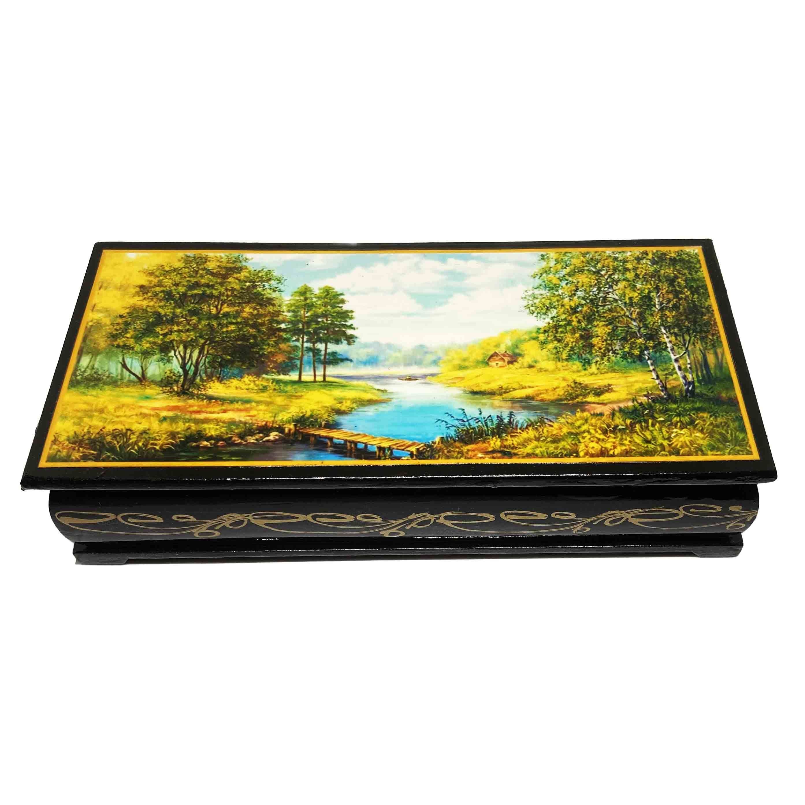 Souvenir Schatulle "Russische Landschaft", 17х8х4 cm