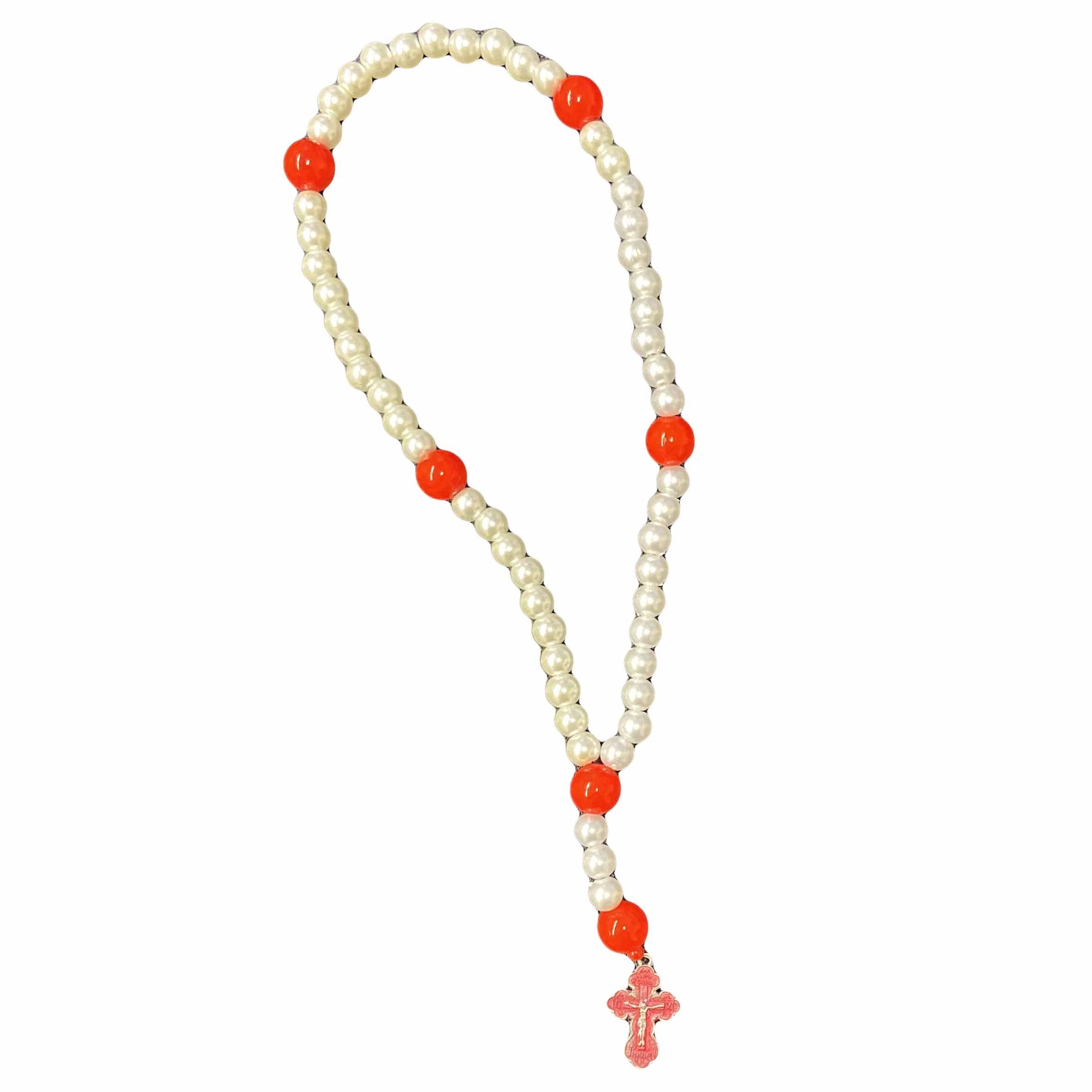 Rosenkranz (Holz), kleine, 50 Elementes, Kunststoff