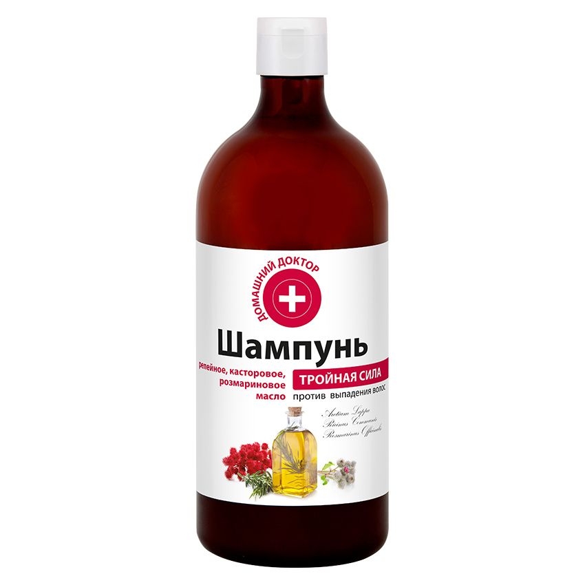 "Domaschnij Doktor" - Shampoo, "Dreifache Stärke", 1000 ml