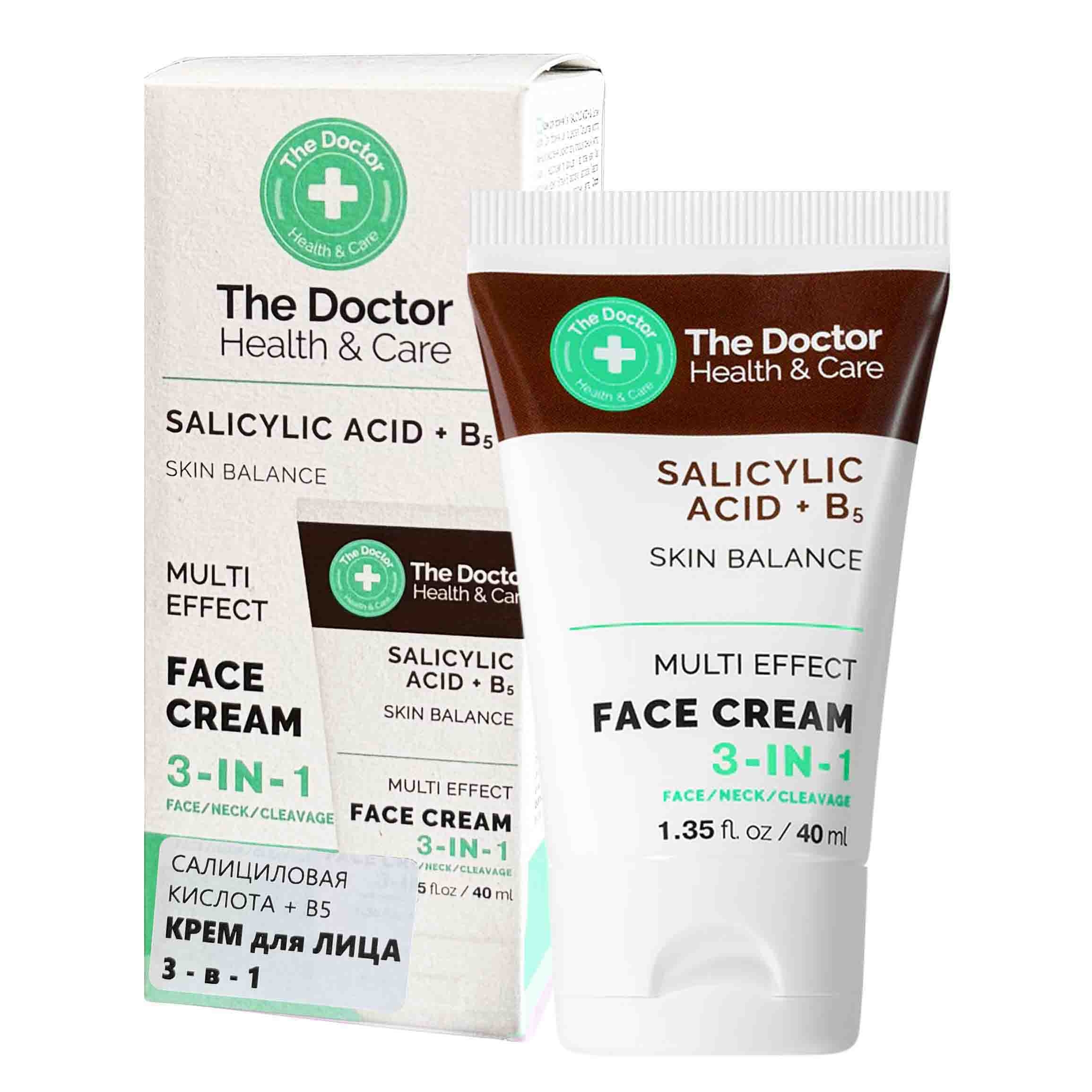 "The Doctor" Gesichtscreme 3-in-1 "Salicylic Acid+B5", Salicylsäure für Hautbalance, 40 ml