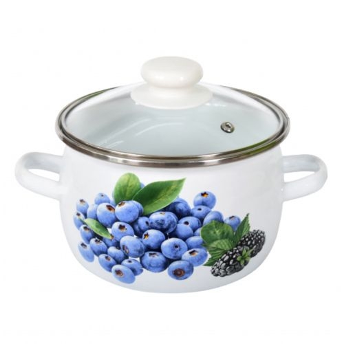 Topf, emailliert "Blaubeeren", 3,5 L, "Premium"