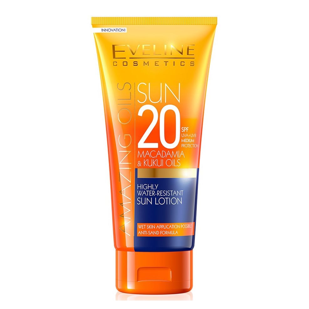 Eveline Sonnenschutzlotion mit Ölen, wasserfest SPF 20, 200 ml