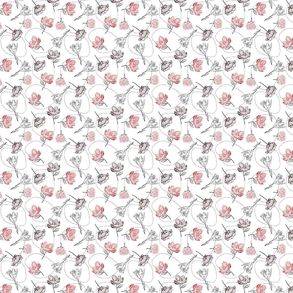 Клеенка M, 168C, (нарисованные цветы), 20х1,4 м