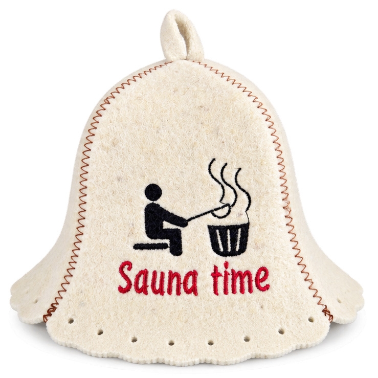 Filzhut für Sauna, "Sauna Time"