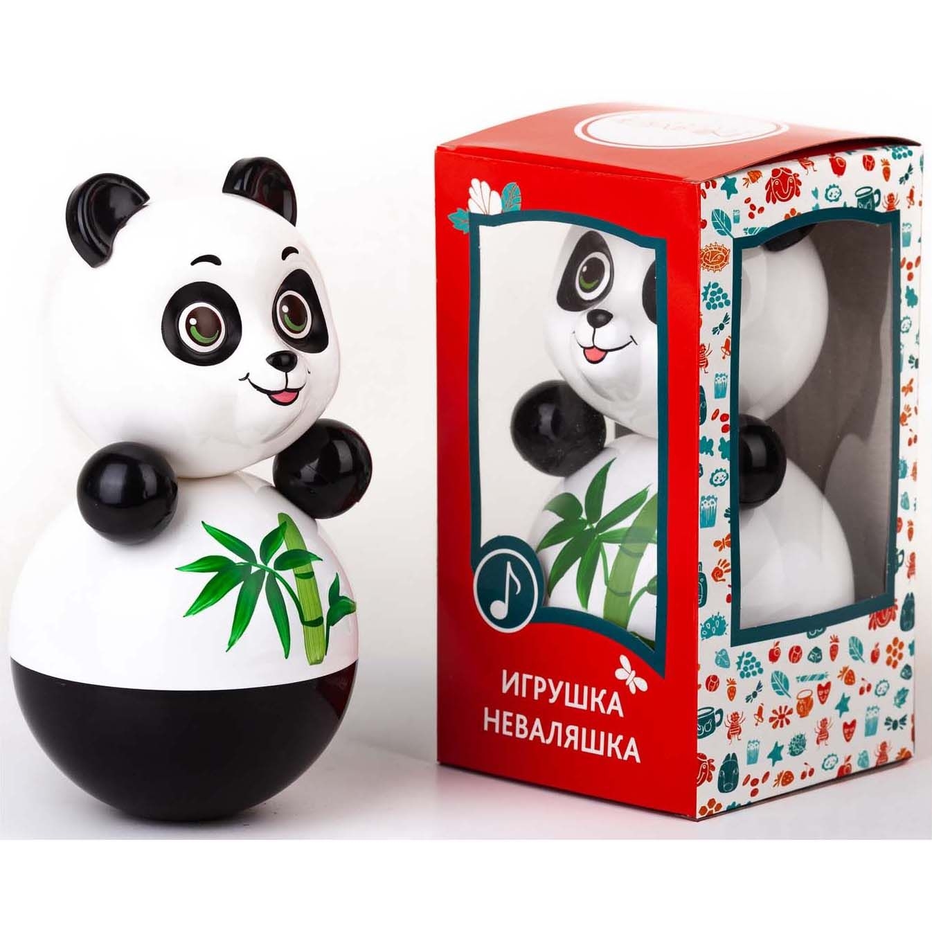 Неваляшка "Панда", 22-23 см