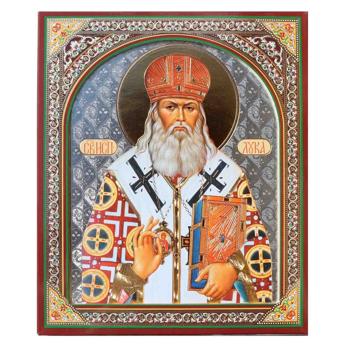 Ikone (Holz), in Kartonbox, "Luka", 15x18 cm