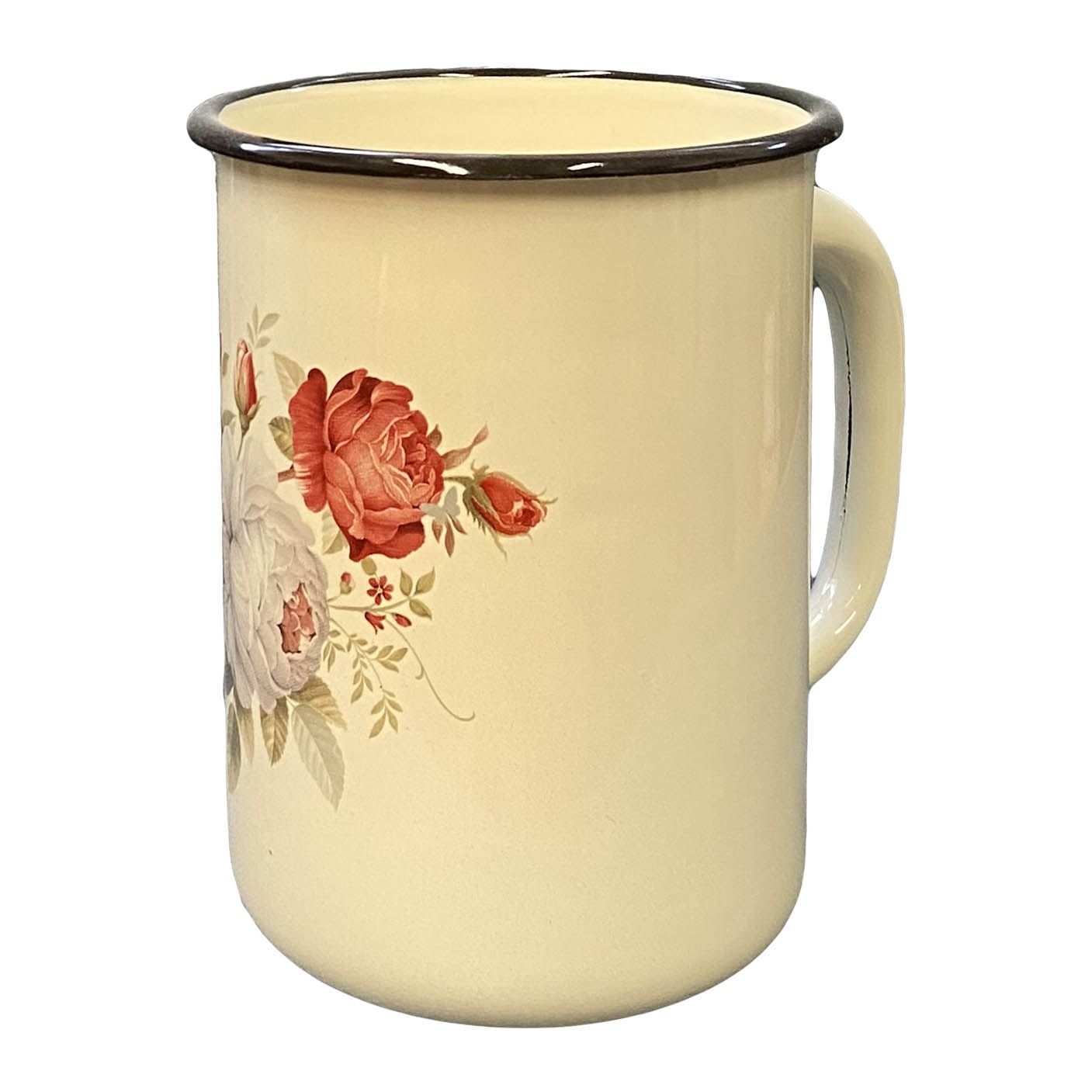 Becher, emailliert "Rose", 1,5 L