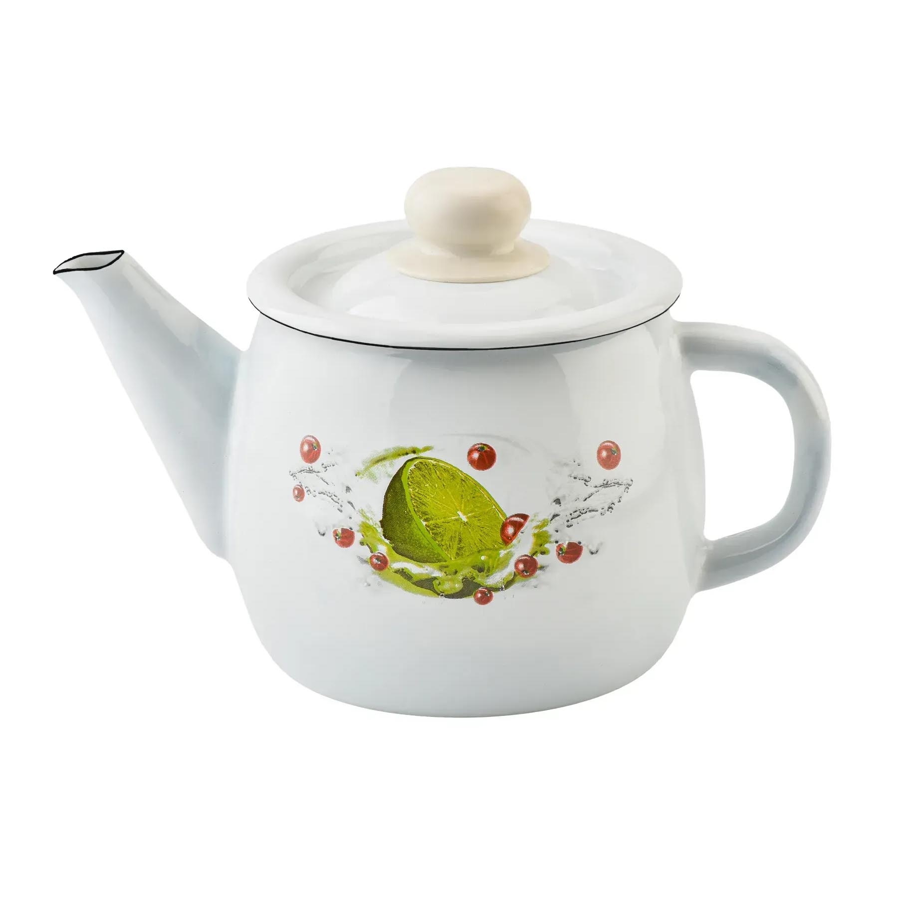 Teekanne, emailliert, 1,0 L "Limette"