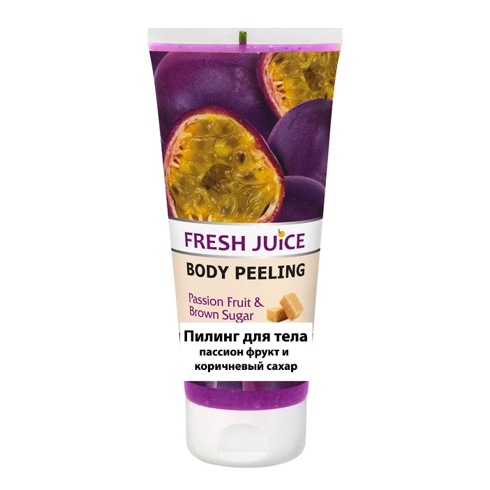 "Fresh Juice" Körperpeeling mit Passionsfrucht und braunem Zucker, 200 ml