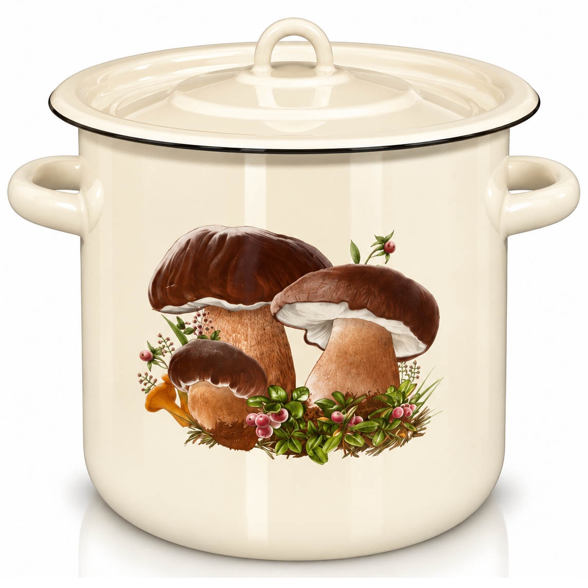 Topf, emailliert "Pilze", 7,0 L