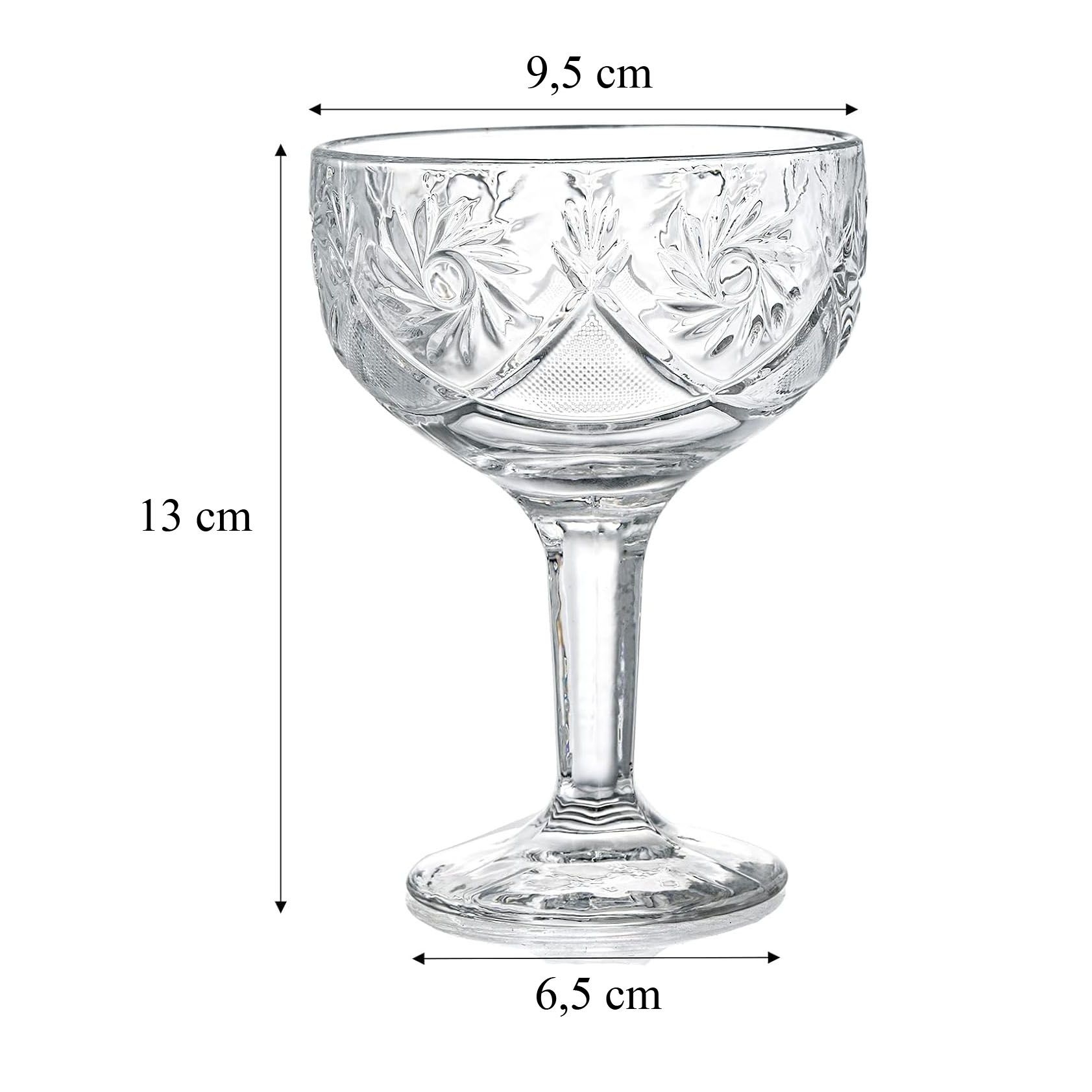 "G-Horse" Set aus 6 Gläsern, "Champagner/Cremanka", 190 ml (BMIC95)