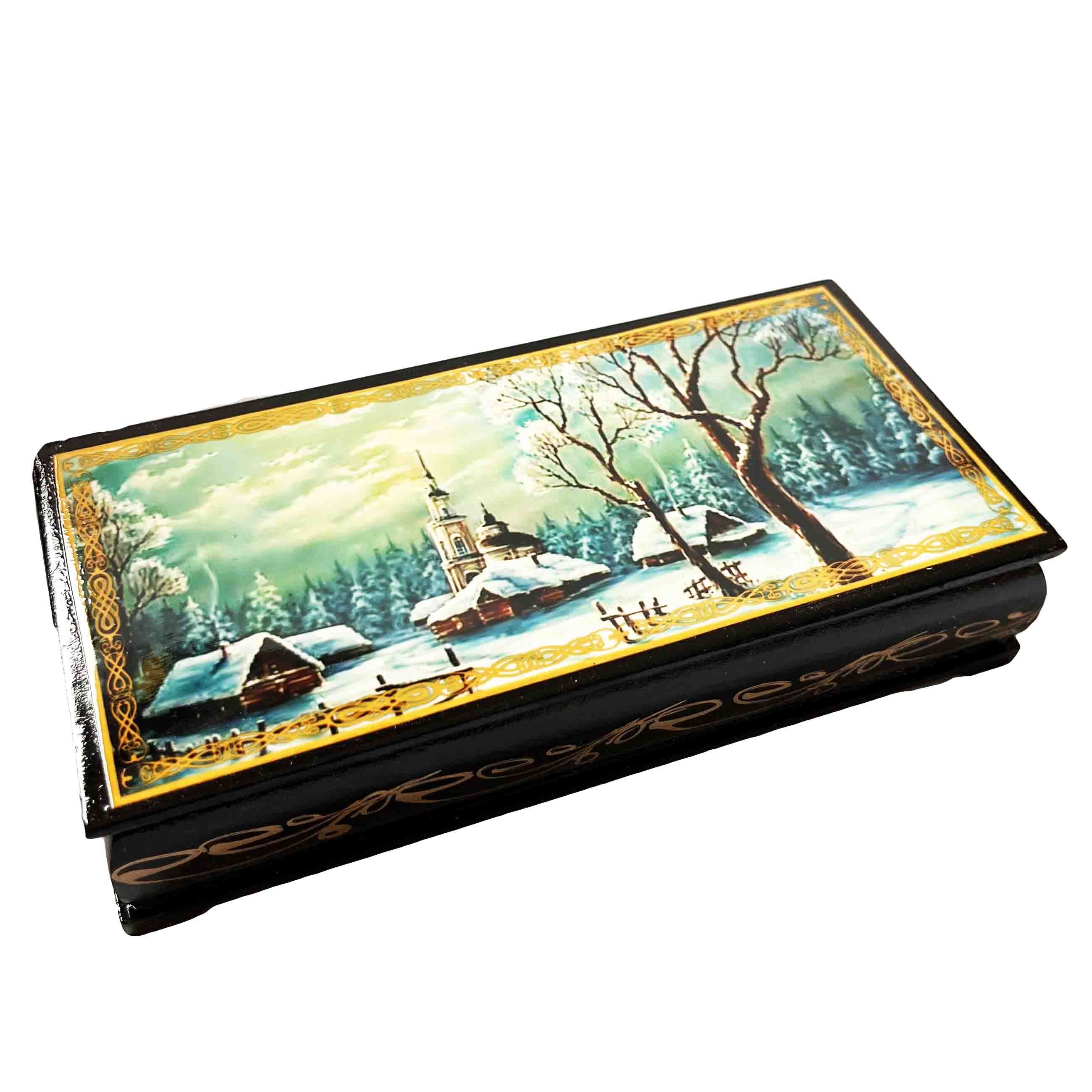 Souvenir Schatulle "Russische Landschaft", 17х8х4 cm