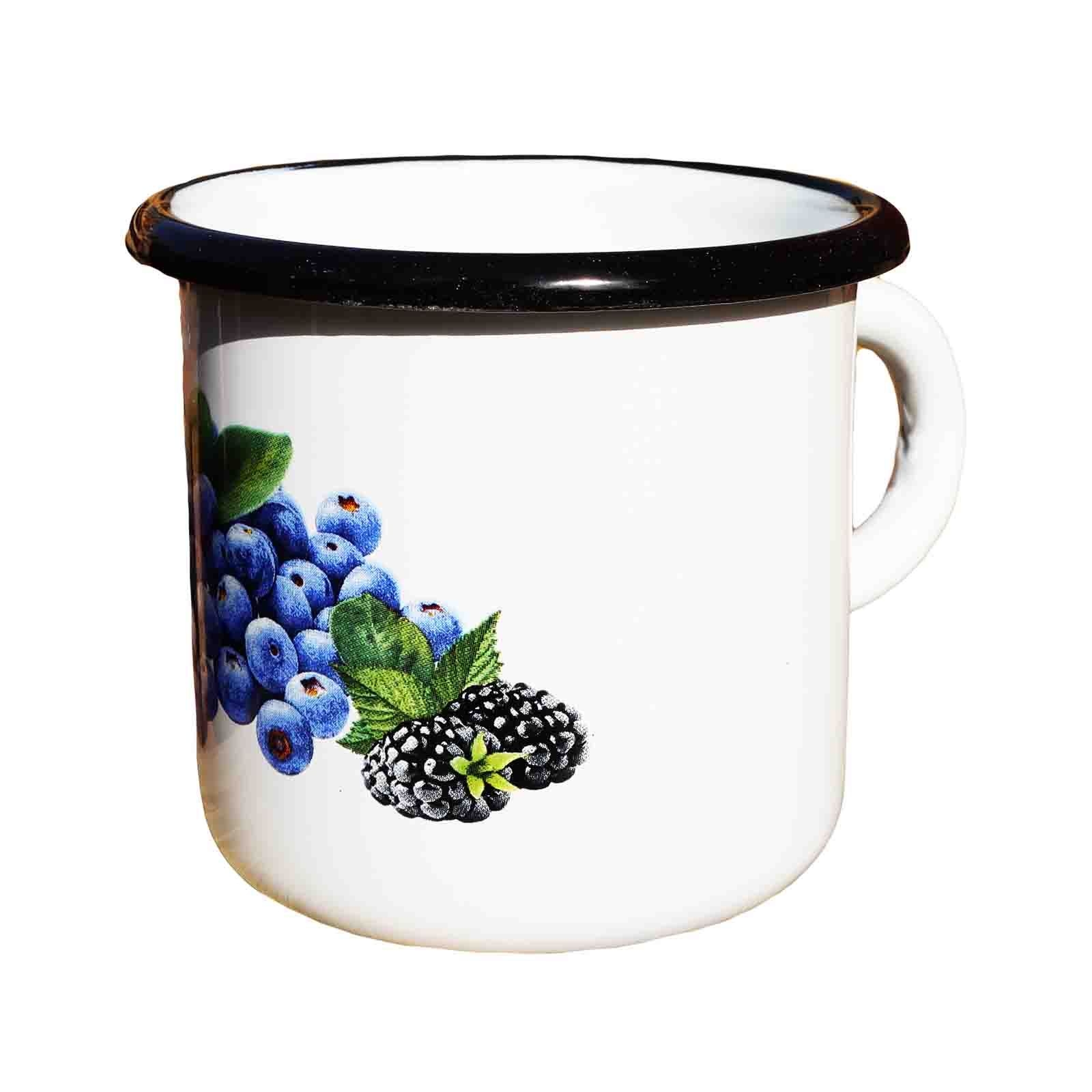 Tasse emailliert "Blaubeere", 0,4 L