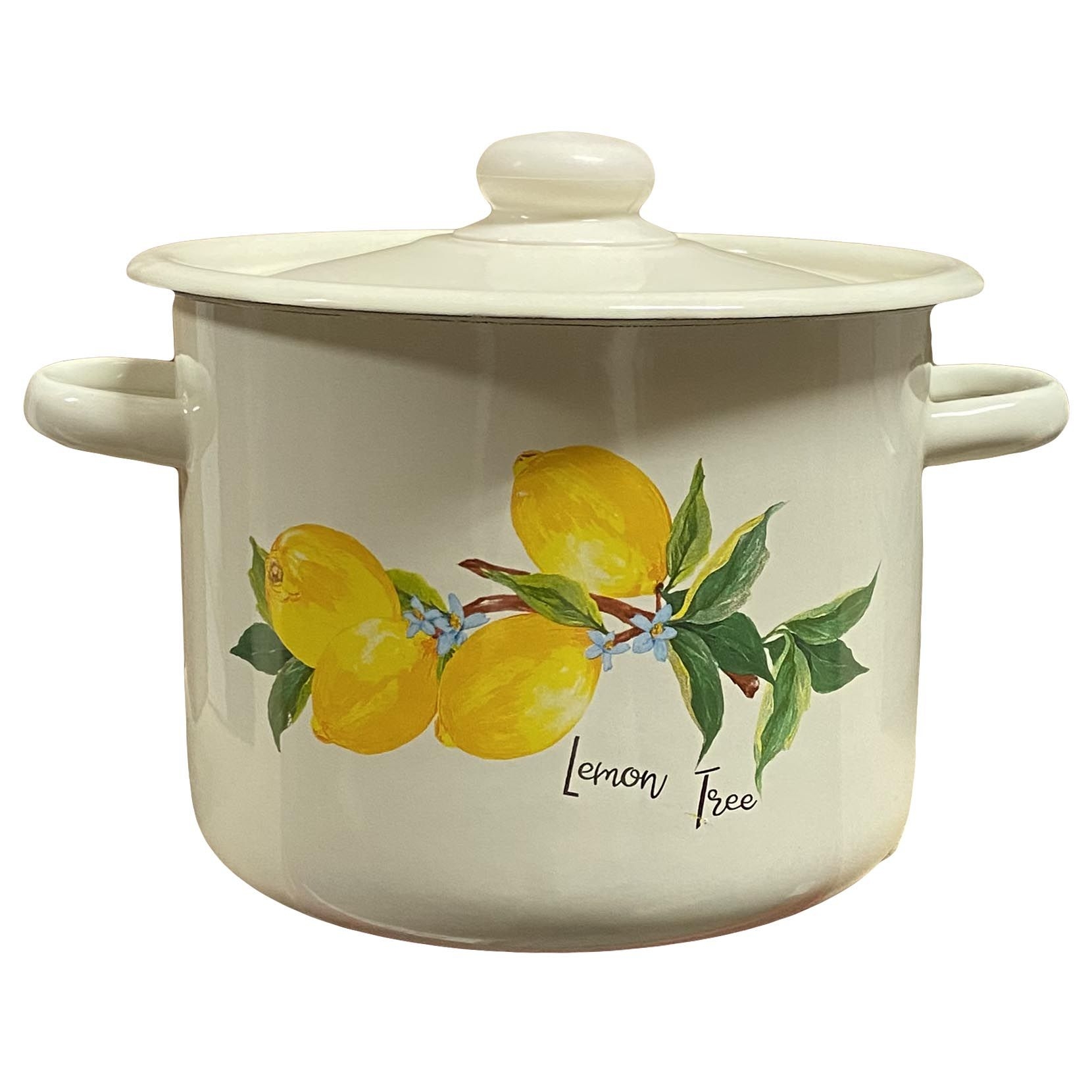 Кастрюля эмалированная, 4,5 л - "Лимонное дерево"