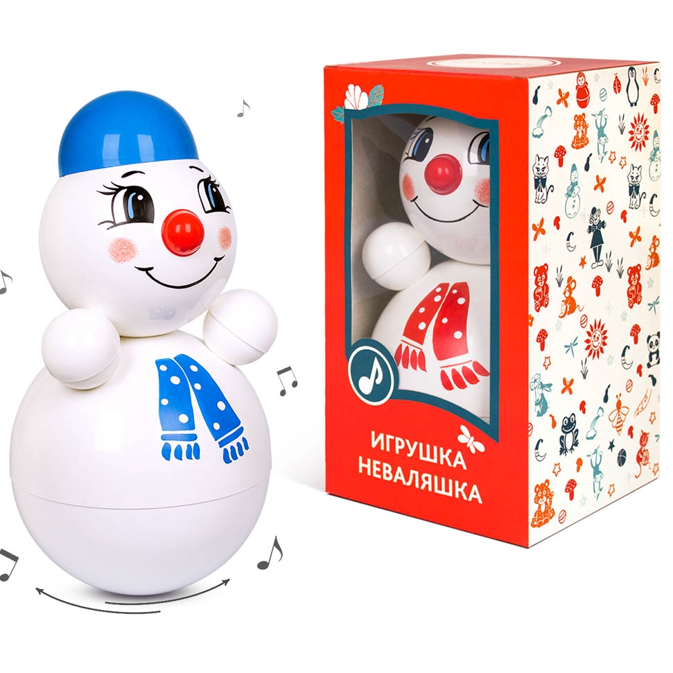 Stehaufpuppe "Schneemann" , 22-23 см cm