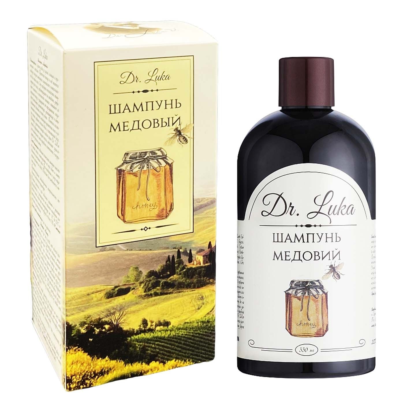 Shampoo "Dr. Luka", "Honig" für trockenes und coloriertes Haar, 330 ml