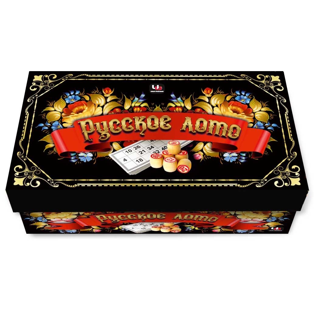 Brettspiel "Russkoe Loto" in Karton "Schostowo"