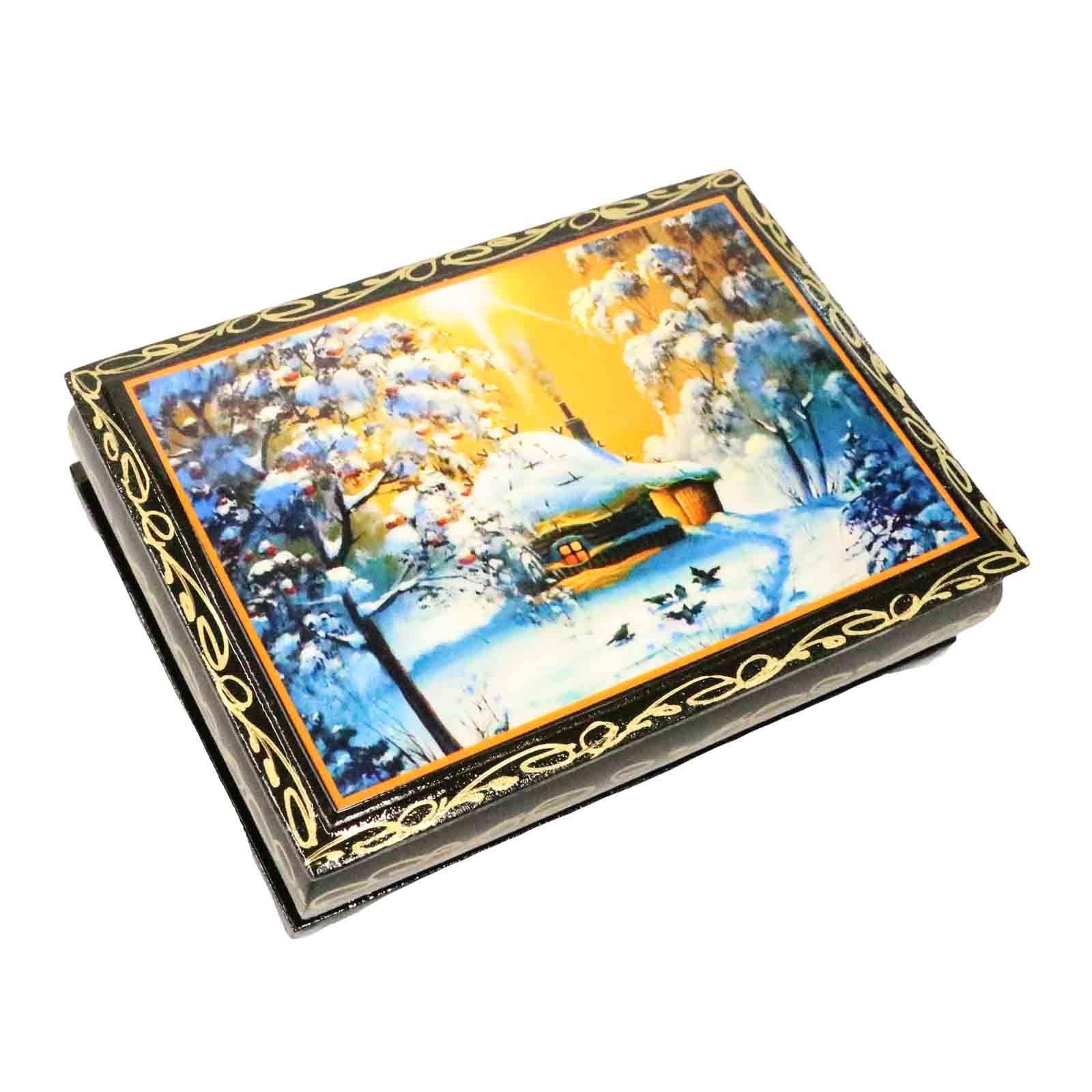Souvenir Schatulle "Russische Landschaft", 14х10х4 cm