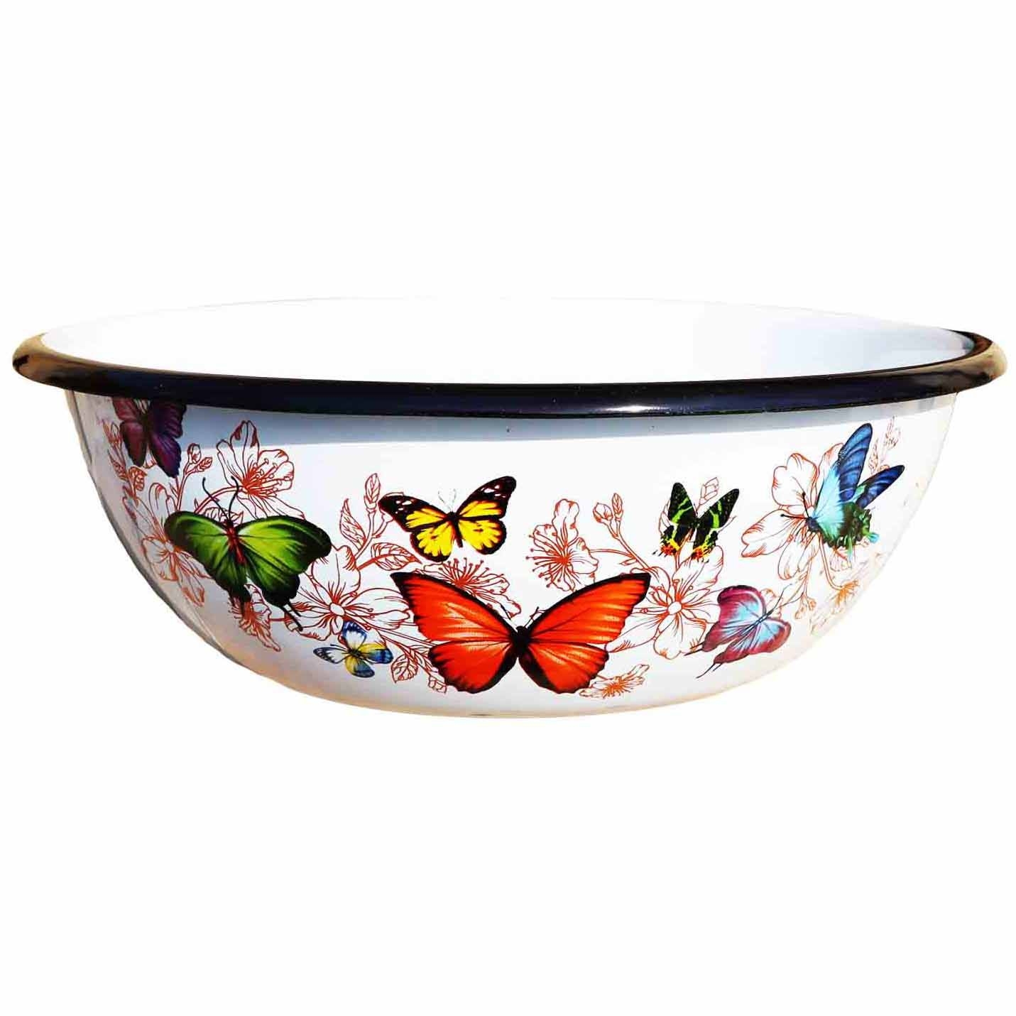 Schüssel emailliert 4,0 L "Butterfly"