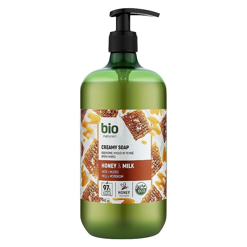 "Bio Naturell" - Жидкое крем-мыло "Мед и молоко", 946 мл