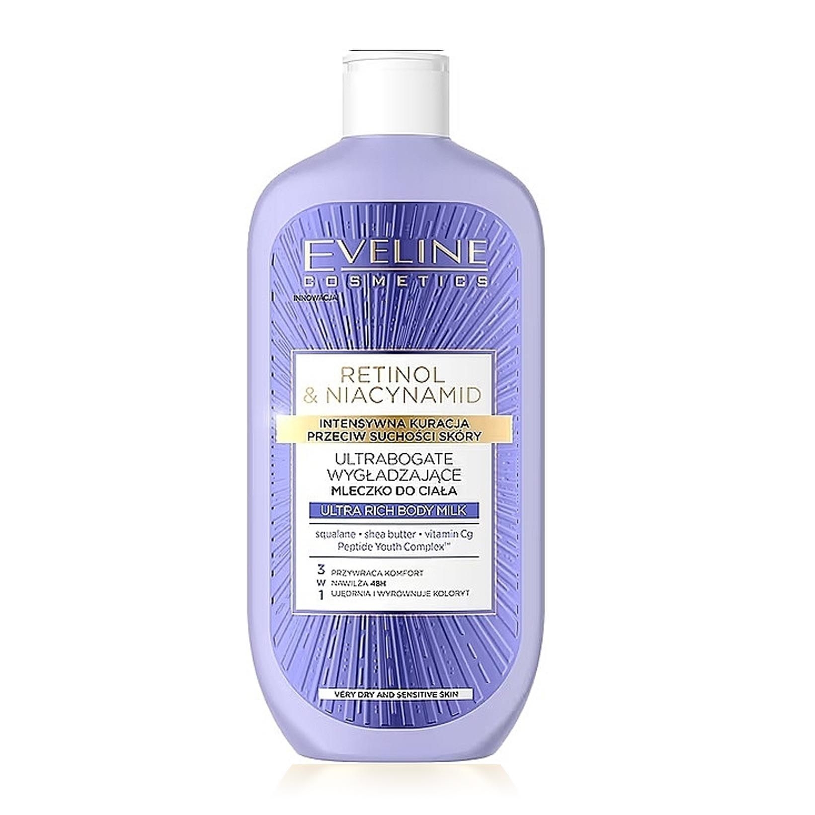 Körpermilch "Retinol & Niacynamid" Intensivpflege gegen trockene Haut, 350 ml