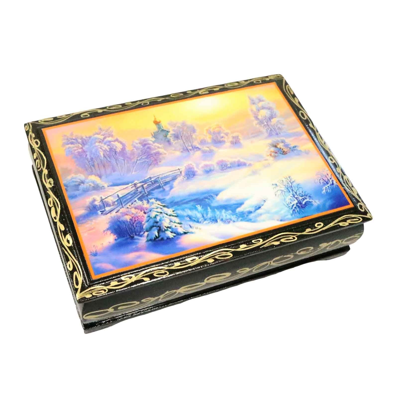 Souvenir Schatulle "Russische Landschaft", 14х10х4 cm