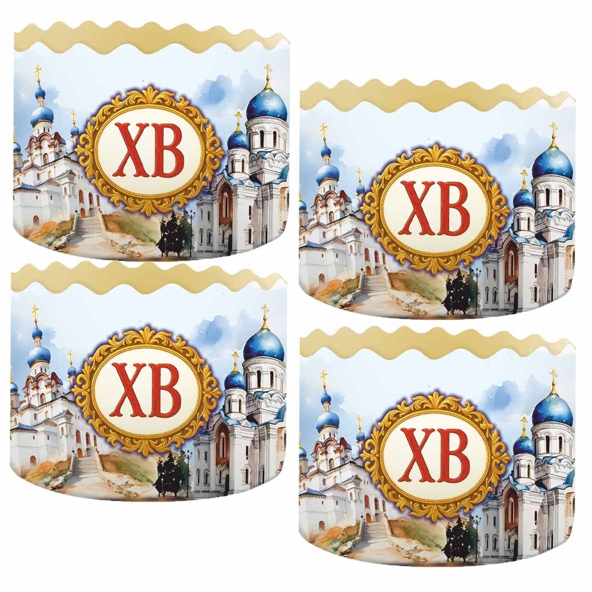 Backform für Osterkuchen "Tempel, ХВ", 500 g, 130х85 mm (7)