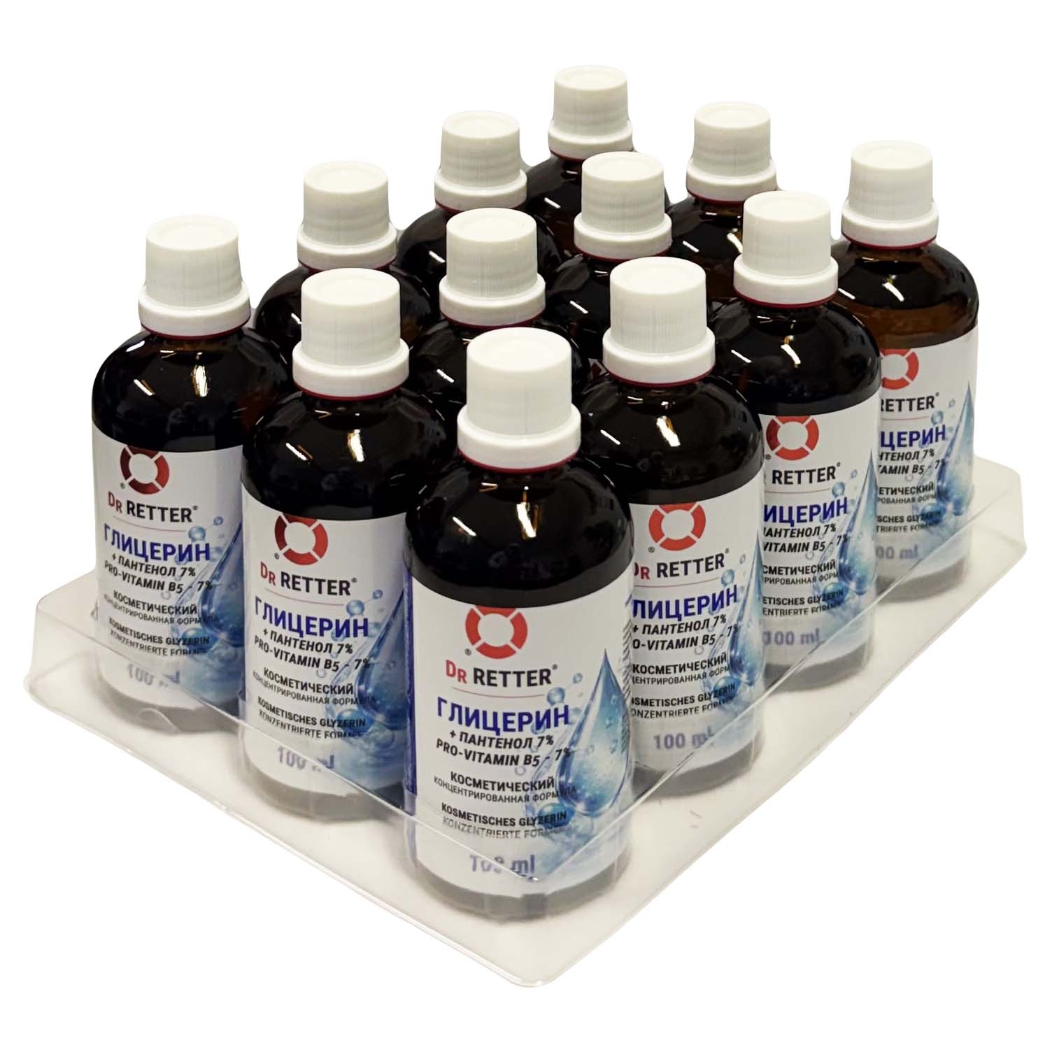 Dr. Retter - Glycerin kosmetisches + Panthenol 7% + Pro-Vitamin B5 7%, konzentrierte Formel, 100 ml