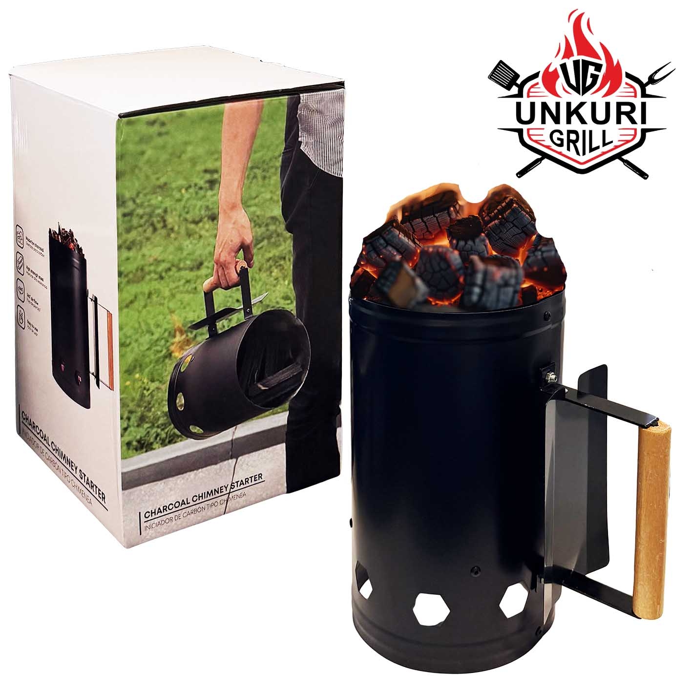 Grill-Holzkohlekamin-Anzünder