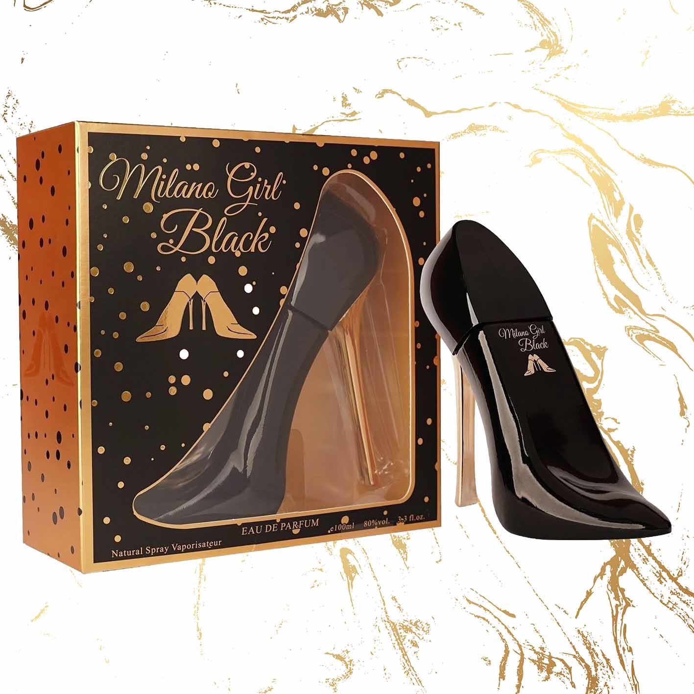 Женский парфюм "Milano Girl Black", 100 мл (туфелька черная)