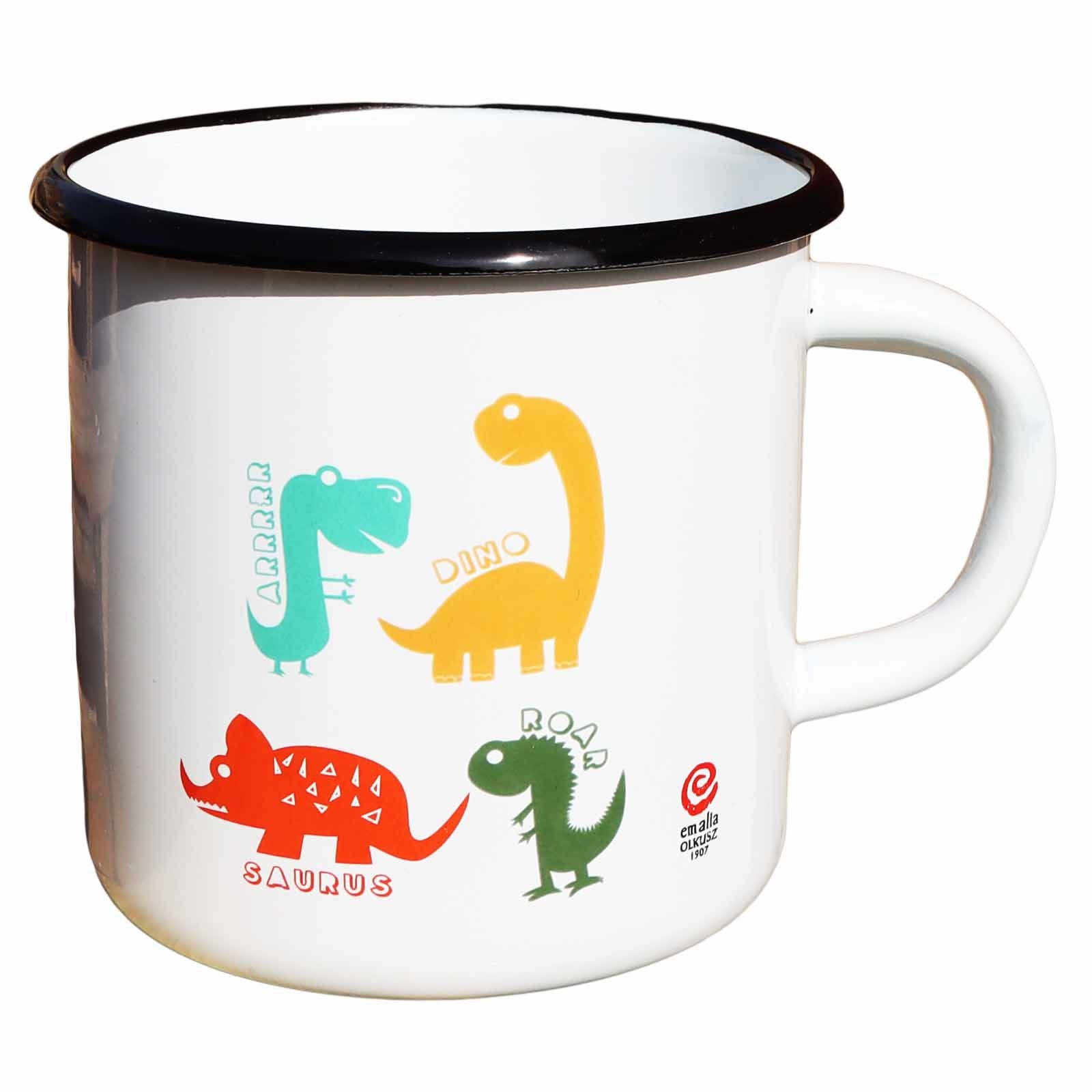 Becher, emailliert "Dinosaurier", 1,0 L