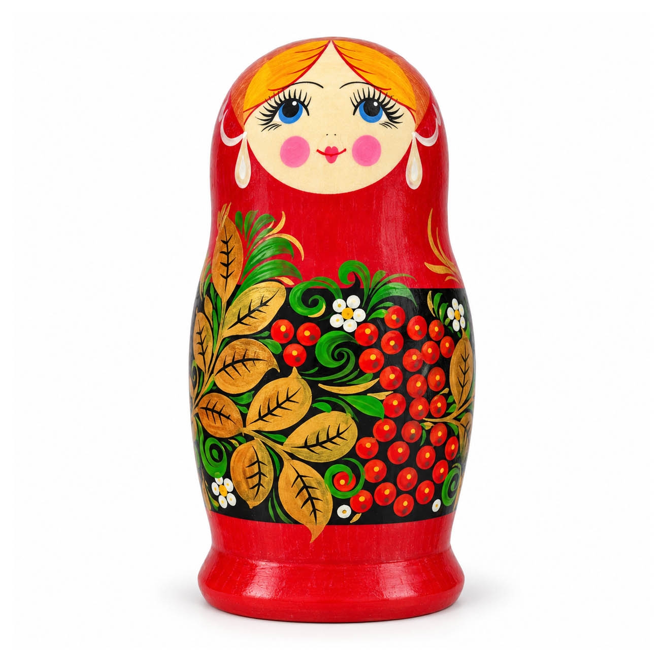 Матрёшка "Народная роспись - "С рябиной", 17-18 см (5 мест)