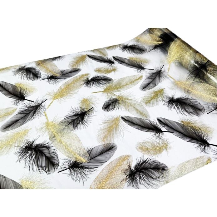 Клеенка PVC "3D", 120см/10м, перья, (5048)