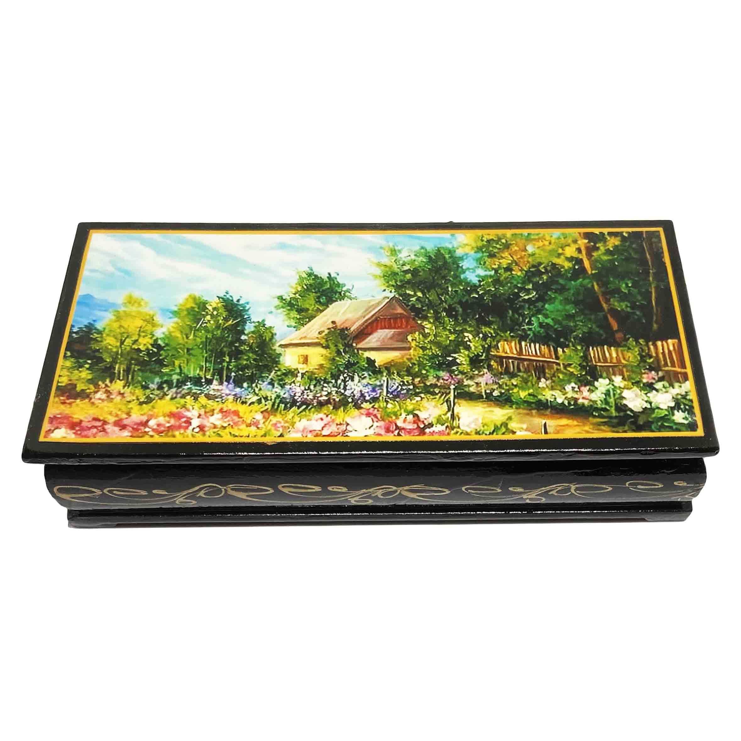 Souvenir Schatulle "Russische Landschaft", 17х8х4 cm