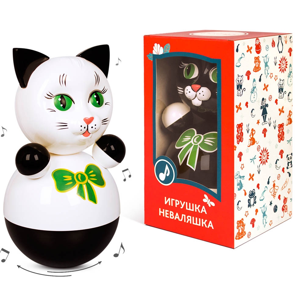 Stehaufpuppe "Katze", 22-23 cm