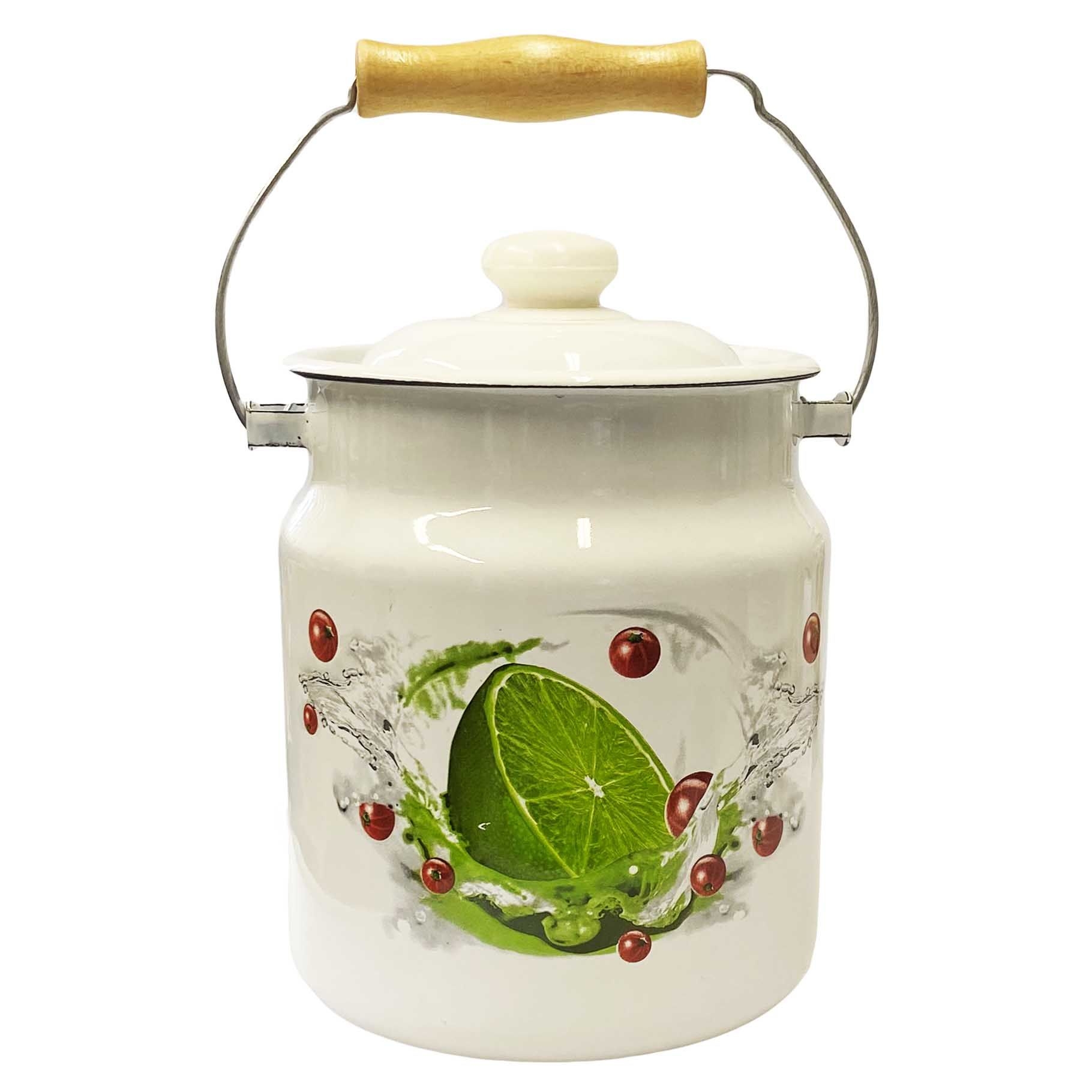Transportkanne, emailliert, 3,5 L "Limette"