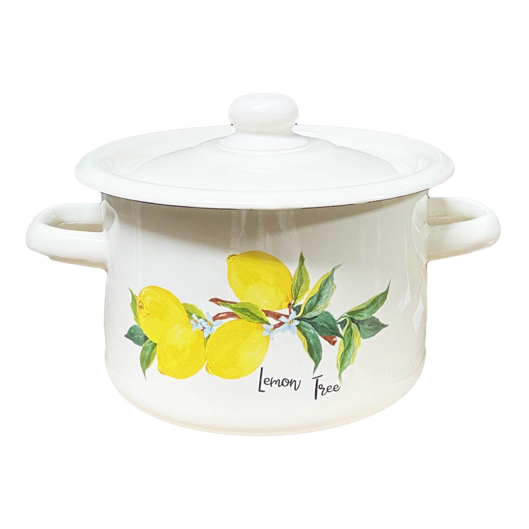 Topf, emailliert "Zitronenbaum", 2,0 L, zylindrisch