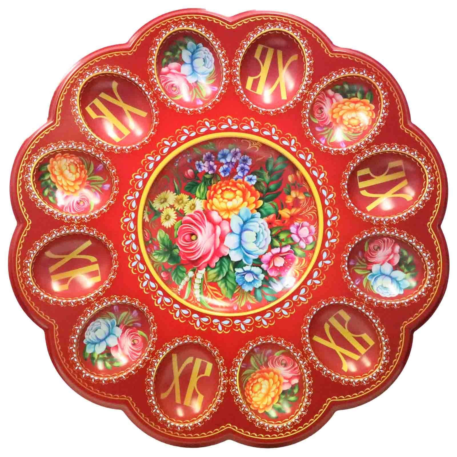 Tablett für 12 Ostereier "Zhostovo"