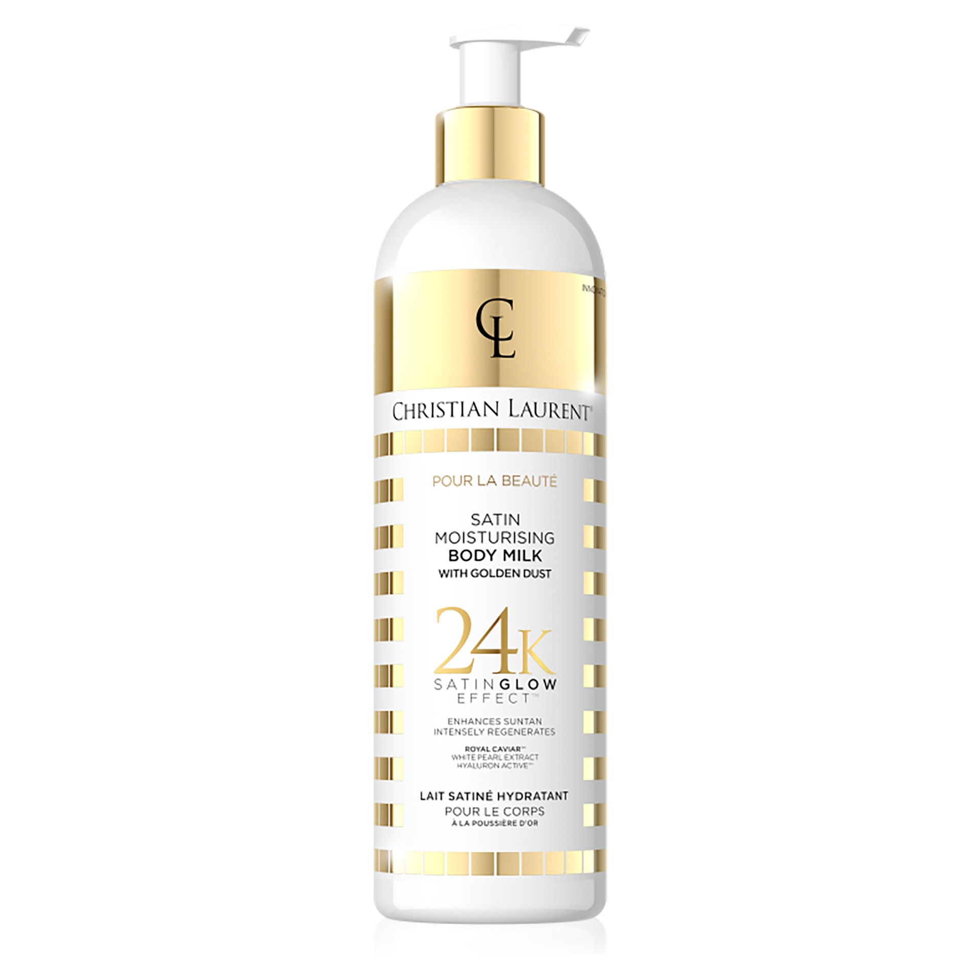 Christian Laurent, 24K satinierte feuchtigkeitsspendende Körpermilch mit Goldstaub, 350 ml