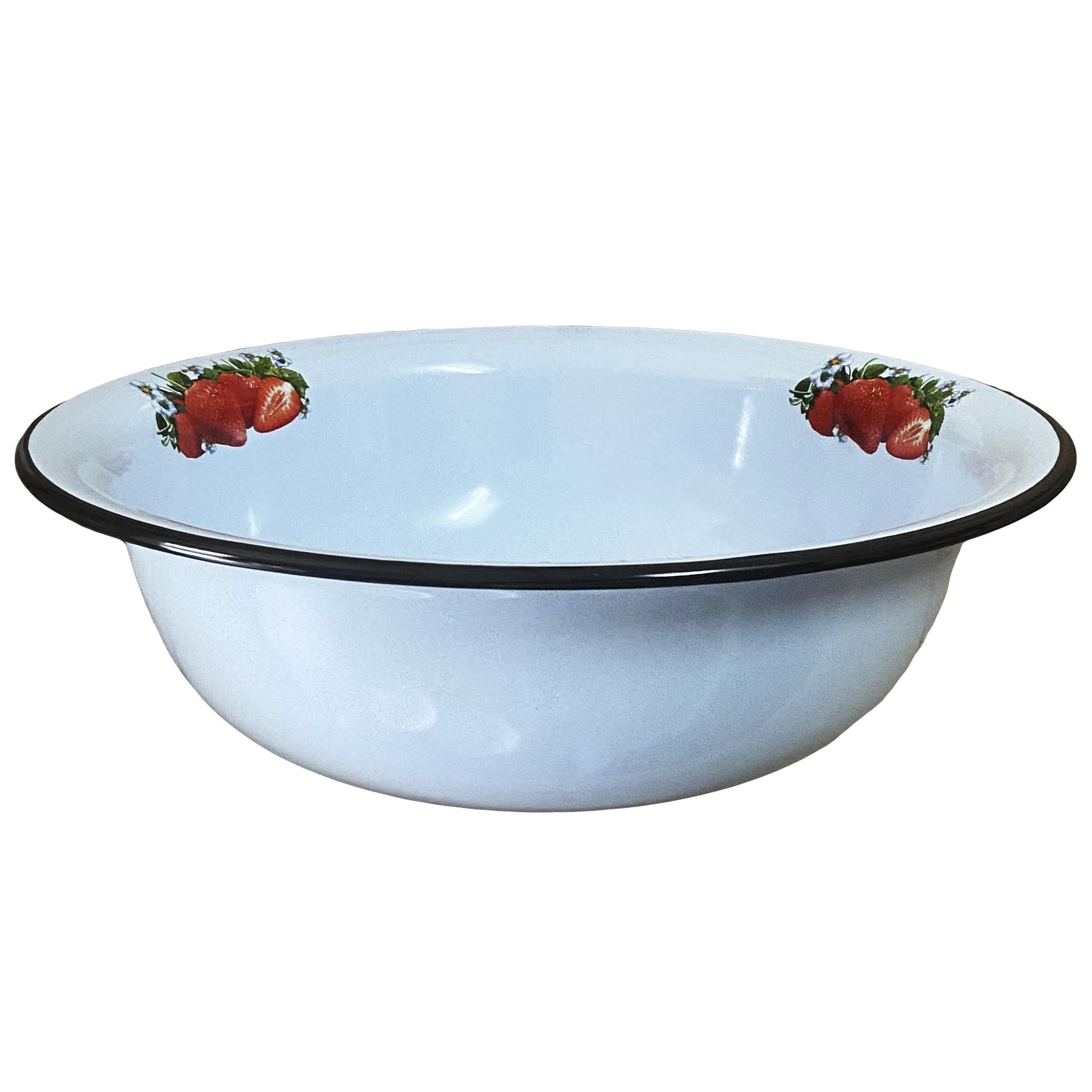 Таз, эмалированный, "Клубника", 9,0 л