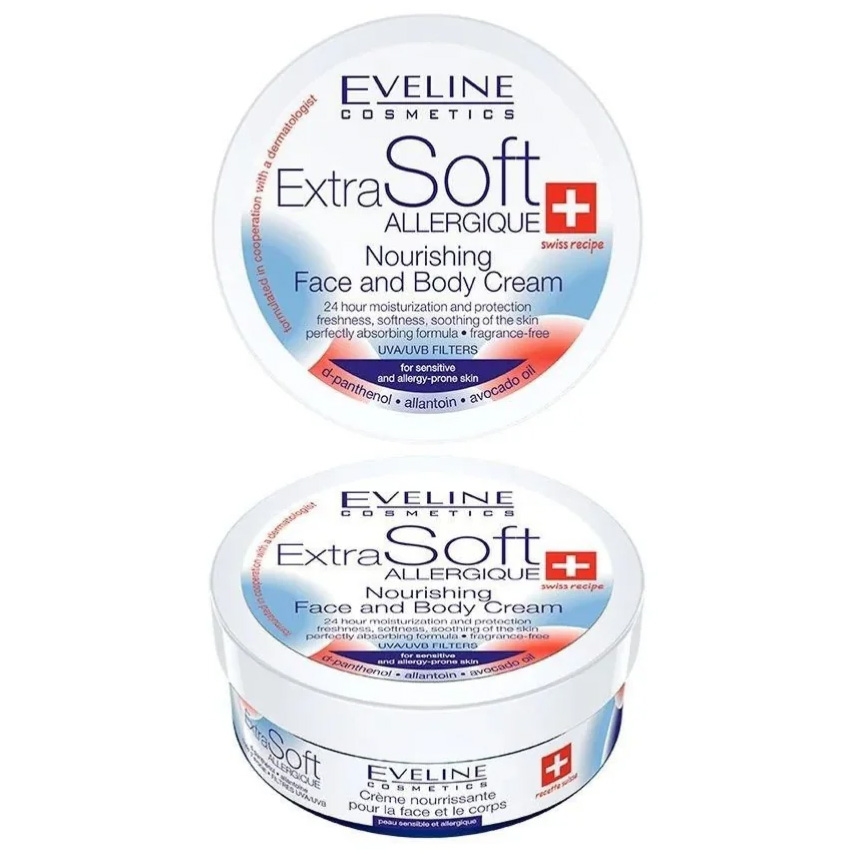 Eveline - Extra Soft nährende Creme für Gesicht und Körper, 200 ml
