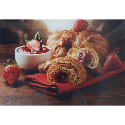 Schneidebrett-Abstell/Serviertablett aus Glas "Круасан", 20x30 cm (N28)
