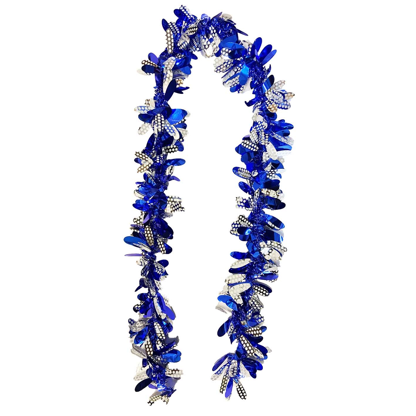 Tannenbaum-Lametta, Blau-Silberne Blütenblätter, Ø 9х150 cm