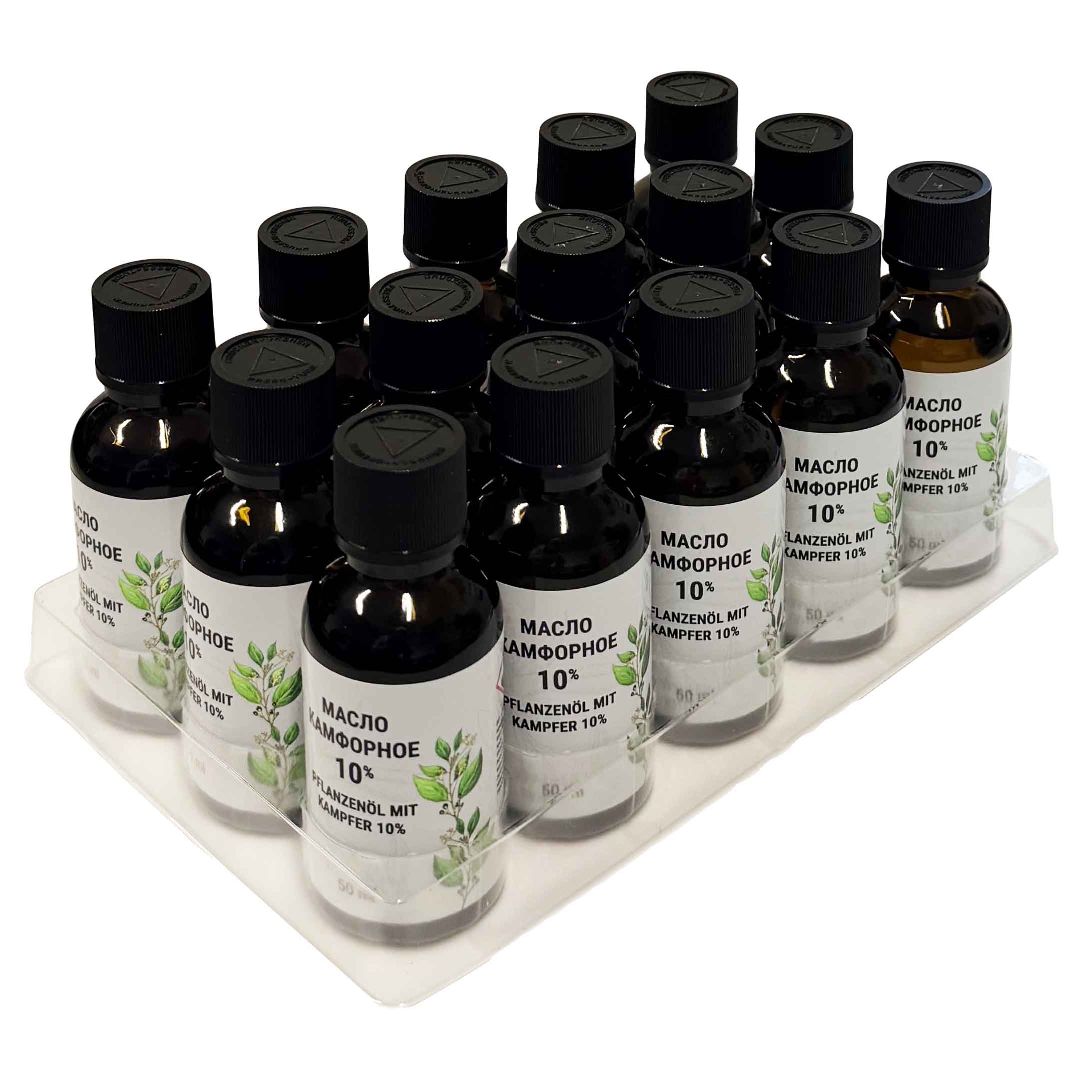 Kampferöl, 50 ml, Palette aus 15 St.