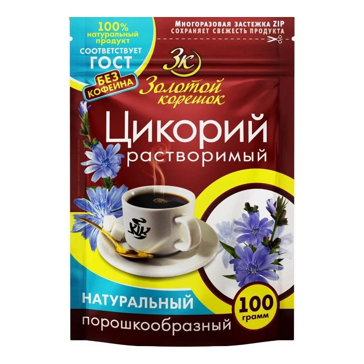 Цикорий растворимый "Золотой корешок", натуральный, 100 г