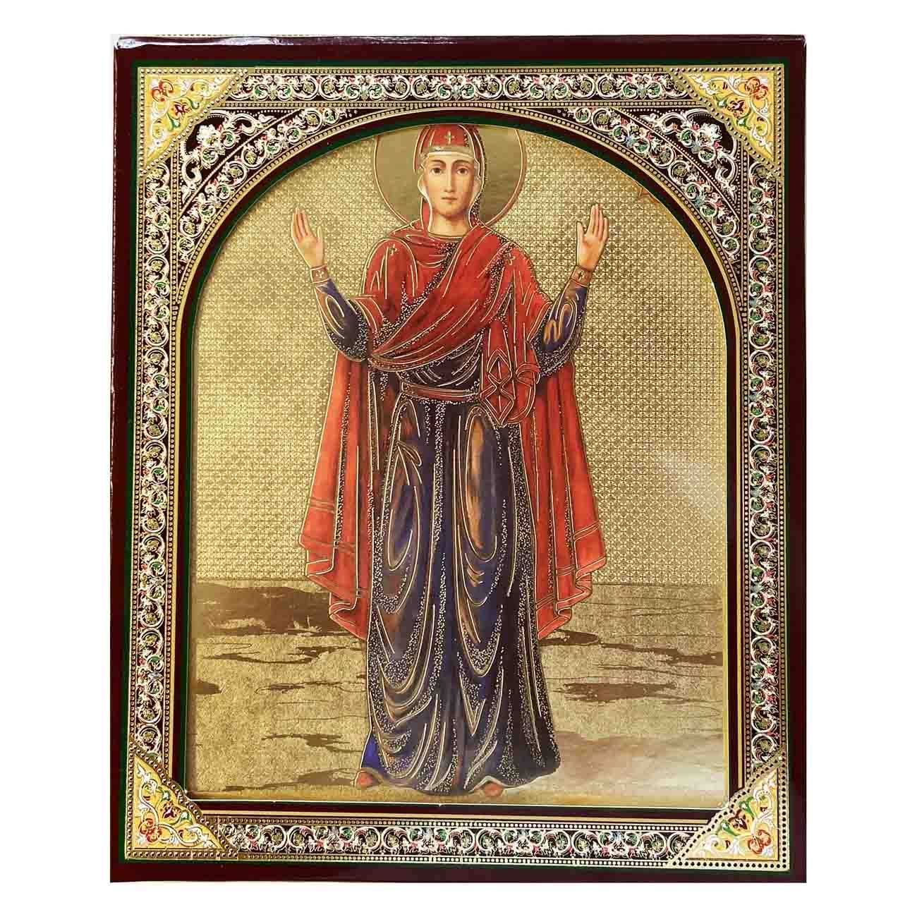 Ikone (Holz), in Kartonbox, "Stena Neruschimaja", 15x18 cm