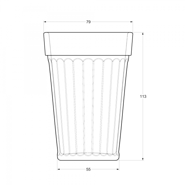 Glas "Granenyj", 250 ml, klassisch
