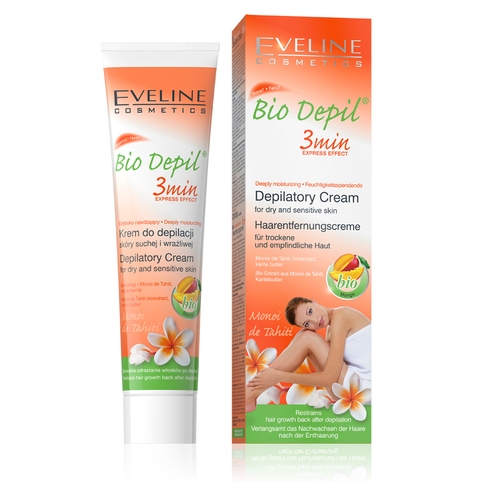 Eveline - Haarentfernungscreme für empfindliche und trockene Haut mit Mango, 125 ml