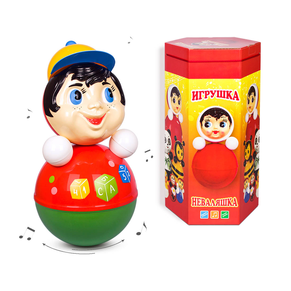 Неваляшка "Мальчик в кепке", 41 см